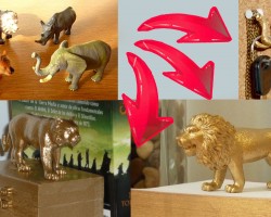 DIY ROOM DECOR ❤ 3 ideas upcycling plastic animal toys with spray paint!