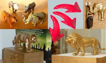 DIY ROOM DECOR ❤ 3 ideas upcycling plastic animal toys with spray paint!